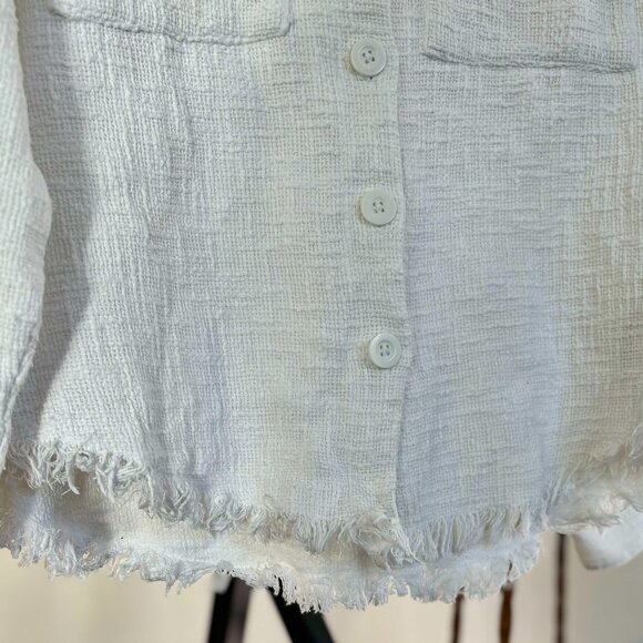 White Women's Blazer - Cream Clothing - Picture 5 of 6